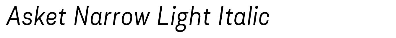 Asket Narrow Light Italic image